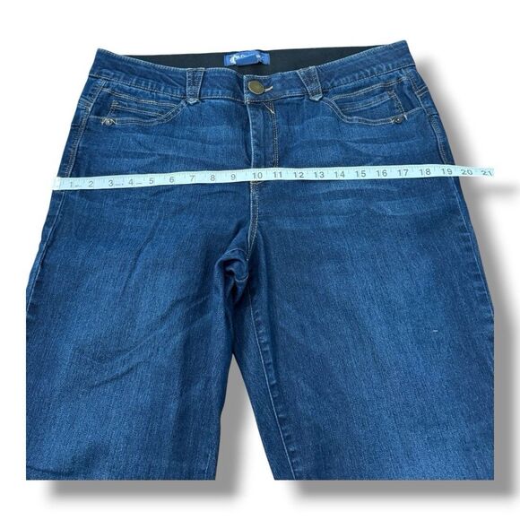 Democracy “Ab"solution Booty Lift Straight Leg Indigo Jeans Women’s Size 14 - Picture 9 of 15